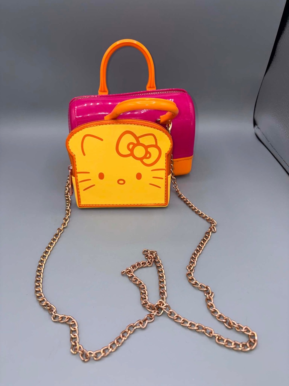 Mini jelly purse and Loungefly Hello Kitty Breakfast Toaster shaped coin purse